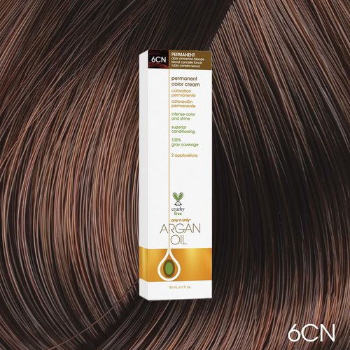 One N' Only Permanent Hair Color - Argan Oil Infused Hair Dye for Rich Tones & Gray Coverage - 6CN Dark Cinnamon Blonde (3 oz)