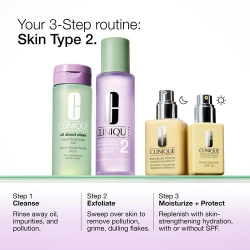 Clinique Dramatically Different Moisturizing Lotion+ SPF 35 | Face Moisturizer For Dry to Dry Combination Skin Types | Hydrating + Sun Protection, 2.5 Fl Oz