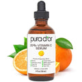 PURA D'OR 20% Vitamin C Facial Serum - Antioxidant Blend with Retinol & Hyaluronic Acid | 4 Oz Hydrating Formula for Daily Use