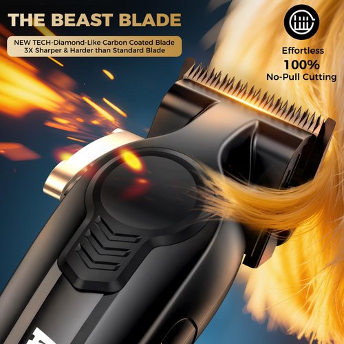 ATVOXIS Hair Clippers for Men Professional, Barber Clippers and Trimmers Set, Cordless Hair Clippers, Hair Cutting Kit, Barber Kit, Haircut Kit, Maquina para Cortar Pelo De Hombre (Black)