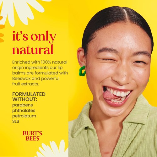 Burt's Bees Lip Balm - Coconut and Pear, Natural Moisturizer with Beeswax | 2 Tubes, 0.15 oz
