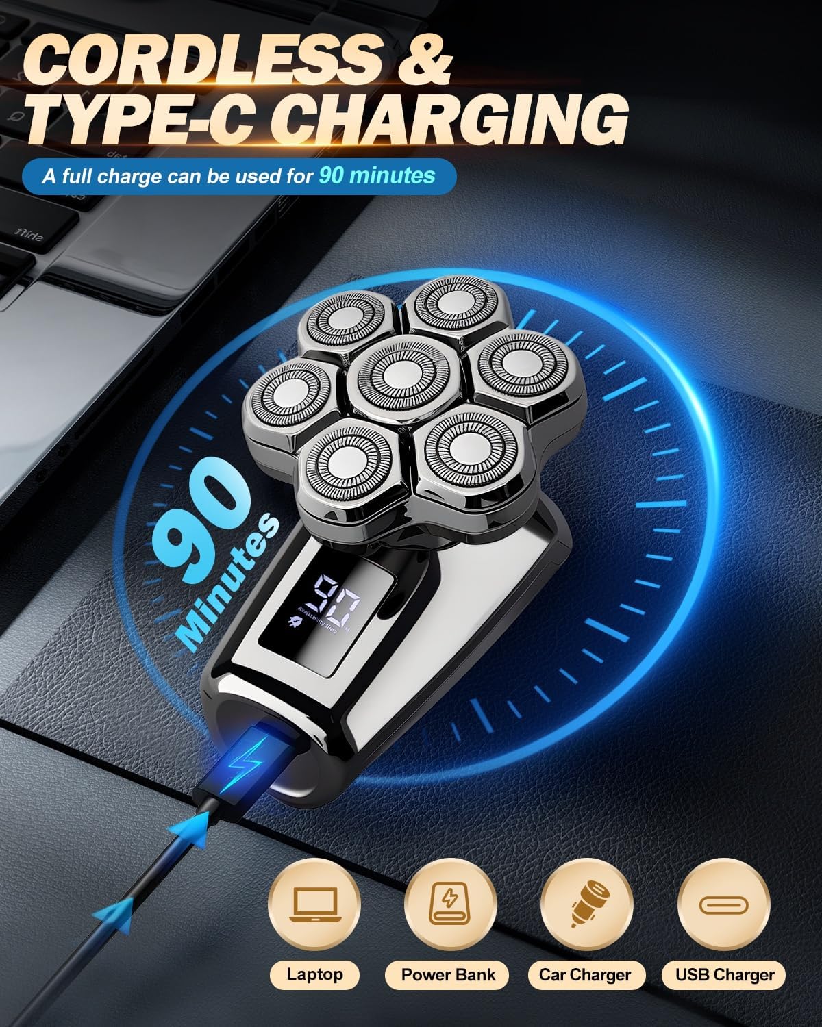 Voph 7D Electric Head Shavers