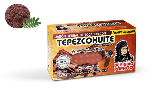 Del Indio Papago Neutral Soap with Tepezcohuite 125g 5 Pack - Regenerative and Antioxidant Properties - All Skin Types