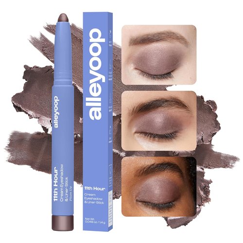 ALLEYOOP 11th Hour Waterproof Cream Eyeshadow Stick - Long-Lasting Smudge-Proof Eye Shadow & Eyeliner in Smoky Amethyst Shimmer