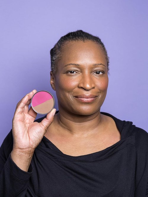 Cheekbone Balance Deep Blush/Bronzer - Talc-Free Multi-Use Compact with Soft-Matte Finish | 0.38 oz, Vegan & Cruelty-Free