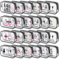 Abbylike 24 Pcs Cheer Gifts Cosmetic Bag 7 x 4.7 x 2.4'' Makeup Bag Cosmetic Toiletry Zipper Pouch Clear Zipper Case for Cheerleaders Women(Dance)