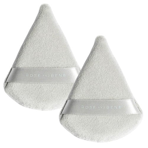 Rose and Ben Beauty Setting Puff | Flawless Undereye Concealer & Powder Application | Professional Makeup Blending Puff - Set of Two