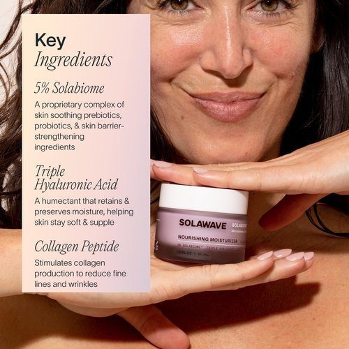 Solawave Probiotic Korean Cloud Cream Moisturizer with Peptides & Hyaluronic Acid | Solabiome Prebiotic Barrier Boosting Complex – Skincare for Aging & Dryness, 1.7 Oz.