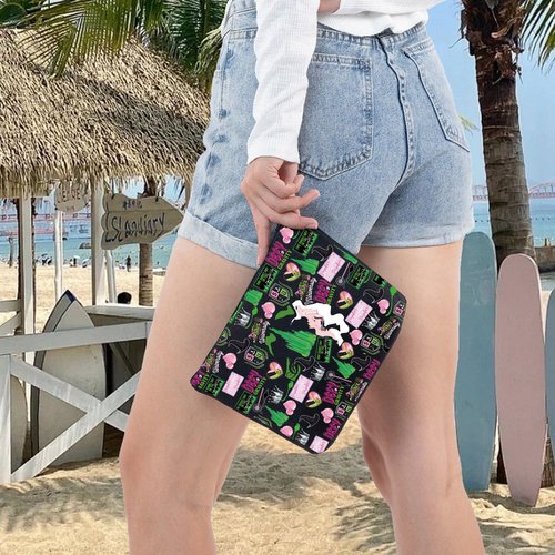 LEVLO Witch Musical Cosmetic Bag Music Movie Fans Gift Witch Makeup Zipper Pouch Bag Theater Music Merch(DEFY Black)