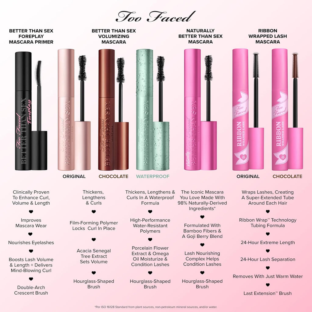 Too Faced Better Than Sex Volumizing Mascara - Dramatic Volume & Length | Cruelty-Free Formula