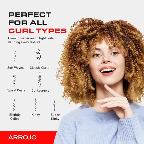 Arrojo Curl Defining Gel - Moisture-Rich, Firm Hold for Wavy & Curly Hair | Paraben-Free & Cruelty-Free