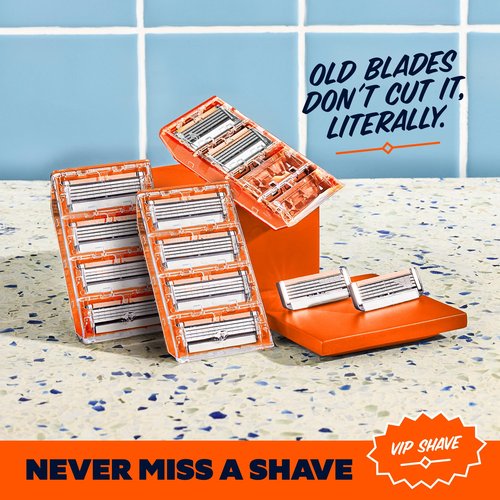 Dollar Shave Club | The VIP Shave Set | 4 Swift Rinse Refill Cartridges, 1 Heavy Metal Handle, 1 Shave Butter 3 ounce, 1 Razor Cover, Razors for Men