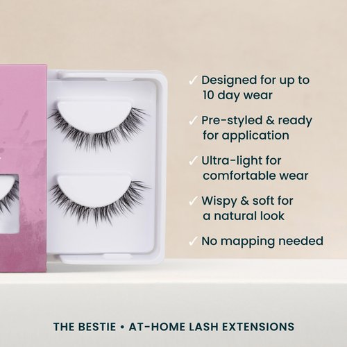 FlutterHabit The Bestie Lashes, 2 Sets of Eyelashes, DIY Lash Extensions, Up to 10 Day Lash Wear, Salon Quality Cluster Eyelashes for a Natural Look, No Glue Included