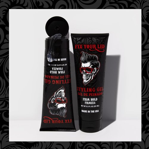 Fix Your Lid Styling Gel for Men's Hair - Firm Hold for Fuller Look - Easy Wash Out - 8.5 Oz