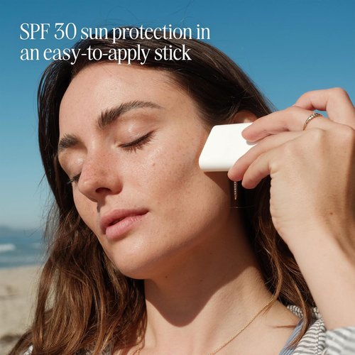 COOLA Organic Face Sunscreen SPF 30 - Vegan & Gluten-Free Sunblock Stick in Tropical Coconut, 0.15 Oz