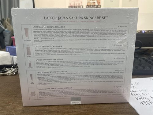Skin Care Set Sakura Women Beauty Gift Sets Korean Skin Care Kit- Cleanser,Serum,Face Cream,Toner,Eye Cream,Mud Mask-Skin Care Routine Kit (One Size, Cherry Blossom-StyleA-Bae Moisturizing)