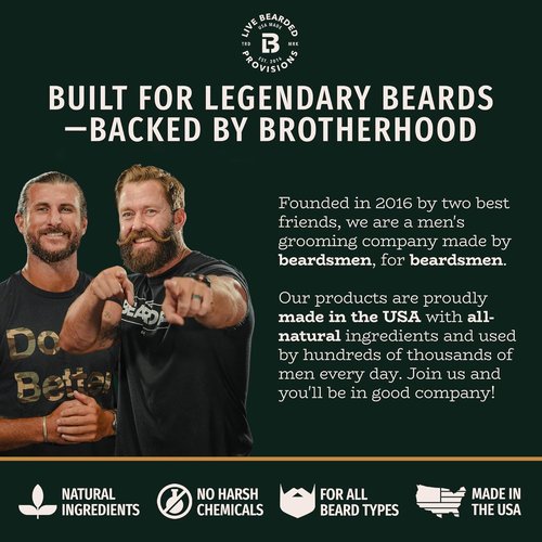 Live Bearded Beard Oil & Butter Grooming Kit | All-Natural Ingredients for Growth Support - Executive Scent: Cedar & Vanilla