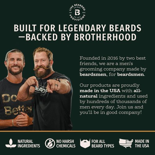 Live Bearded 3-Step Beard Grooming Kit - Wash, Oil and Butter - Made in the USA - All-Natural Ingredients with Shea, Jojoba - Growth Support | Forge Scent - Hinoki Cypress, Clove, Amber