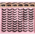FARRED Lashes Natural False Eyelashes 6 Styles Wispy Strip Lash Pack 30 Pairs Cat Eye Fake Mink Eyelash Strips Short Fluffy Wispies Easy Lashes for Beginners Eye Lash Natural Looking for Daily Makeup