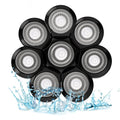 Skiennix Electric Shaver Replacement Heads - 8D Stainless Steel Rotary Blades for Bald Head Razor (8 Black Heads)