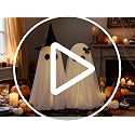 Light Up Halloween Ghost Decorations with Remote Control - 2 Pack Spooky Ghosts with Witch Hat & Veil