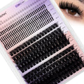 DIY Lash Clusters with Spikes Bottom Eyelash Clusters Spike Manga Individual Lashes Clusters Natural Look Eyelash Clusters Bottom Lashes Wispy Cluster Eyelash Extensions(80+100,12-18mm,0.07D)