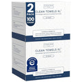 Clean Skin Club Clean Towels XL® - 100% Biobased Disposable Face Towels | Ultra Soft, 50 Count Pack (2 Packs)