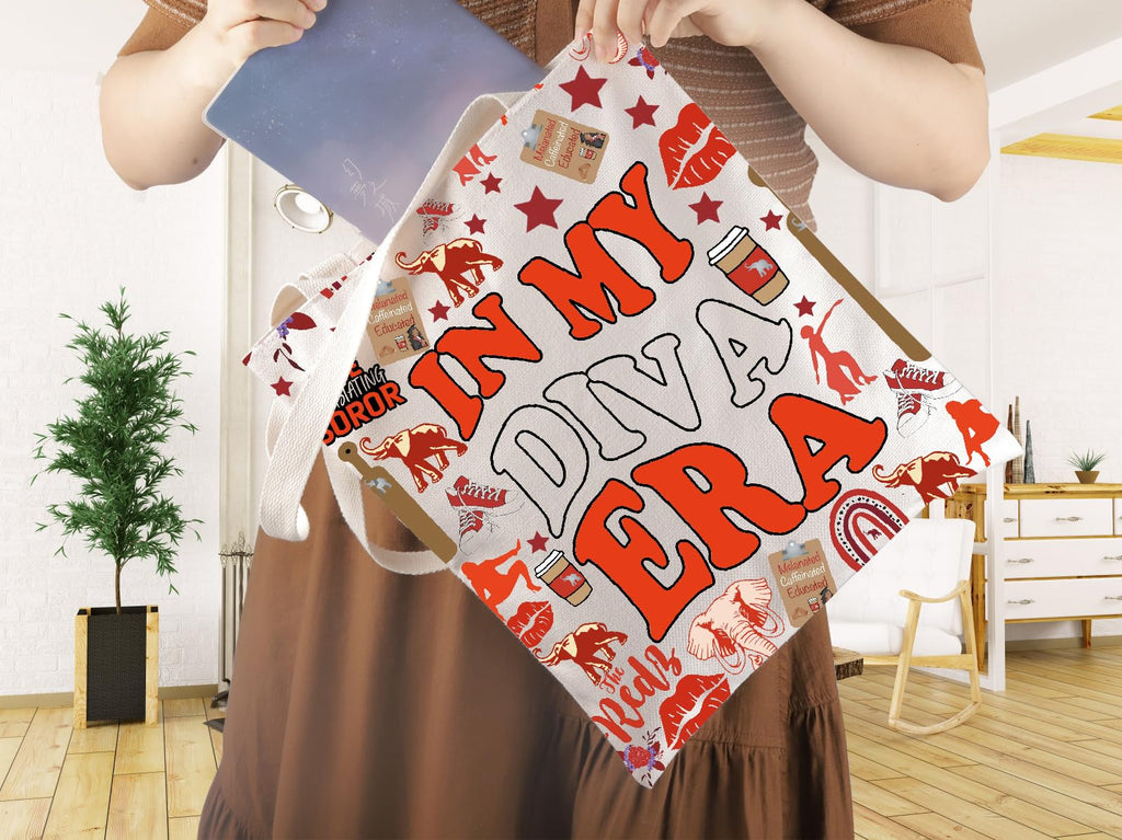 WCGXKO Sorority Gift In My Diva Era Sorority Sisterhood Women Canvas Tote Bag (Diva)