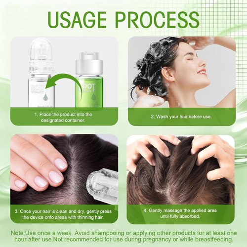 Hair Regrowth System - Fast-Absorbing Ginseng & Ginger Root Serum for Thicker Hair | Unisex Treatment