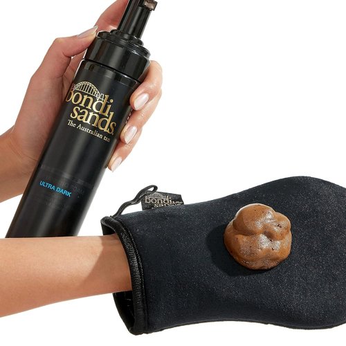 Bondi Sands Ultra Dark Self Tanning Foam - Lightweight Sunless Formula + Reusable Application Mitt
