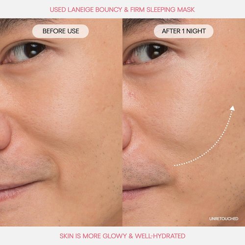 LANEIGE Bouncy & Firm Sleeping Mask - Revitalize Skin with Peony & Collagen Complex, 2.7 oz