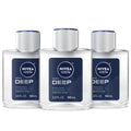 NIVEA MEN Deep Refreshing and Hydrating After Shave Lotion, Aftershave Lotion for Men Soothes Shave Irritation, 3.3 Fl Oz Bottle, Pack of 3