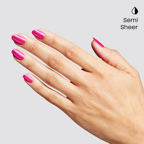 OPI Nail Lacquer Lollypoppin’ Bubblegum | Semi-Sheer Bright Cool Shimmer Chip Resistant Nail Polish | Good Enough to Treat Collection | Holiday 2025