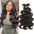 Body Wave Bundles Human Hair 14 14 14 Inch Human Hair 3 Bundles 100% Unprocessed Brazilian Raw Weave Bundle Human Hair Extensions for Black Women Natural Color