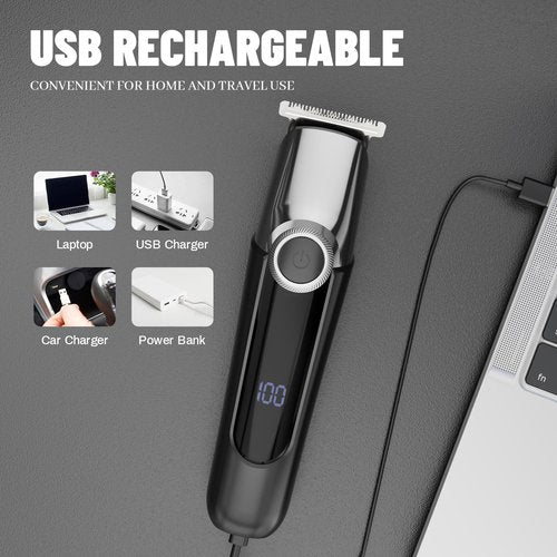 Mens Hair Clippers, Cordless Beard Trimmer Set Waterproof Versatile Nose Hair Trimmer for Men Temple, Groin, Nose, Ear Hairs, Hair, Beard, Body Professional Manscaper Rechargeable Shaver Man Gift