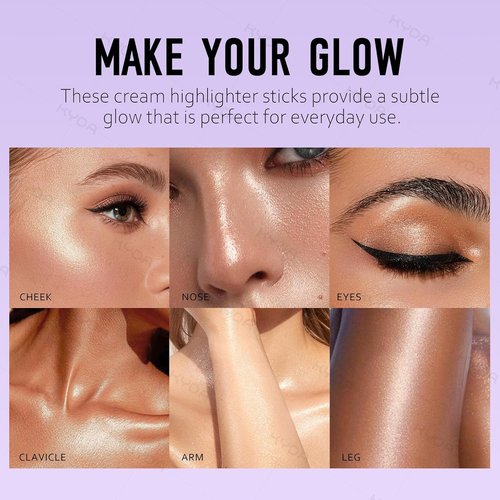 Ownest Highlighter Stick - Shimmer Glow Cream Illuminator for Face & Body | Buildable, Hydrating Radiance Balm