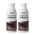 Kiss Express Semi-Permanent Hair Color - Vivid Pigmented Dye for Vibrant Hair, Gentle Formula, 3.5 oz, Black (2 Count)