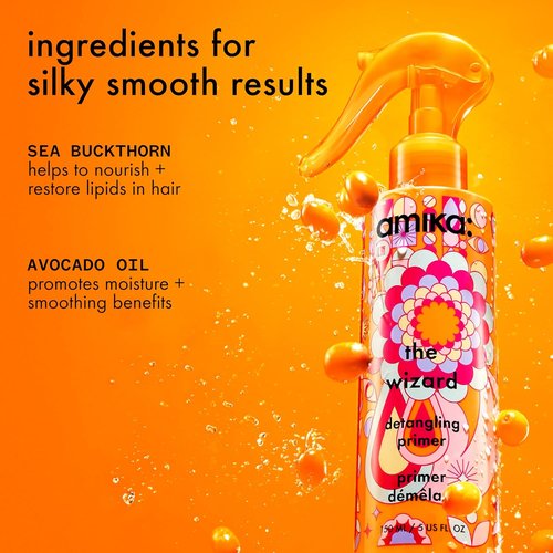 Amika The Wizard Detangling Primer - Effortlessly Smooth Hair | 6.7 Fl Oz