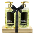16 fl oz Lemon Citrus Aromatic and Nourishing Hand Soap Set Keep Your Skin Incredibly Soft & Clean in a Wooden Holder Unisex Formula Luxury Body Care for Women and Men Gift – Mother's Day Gift for
