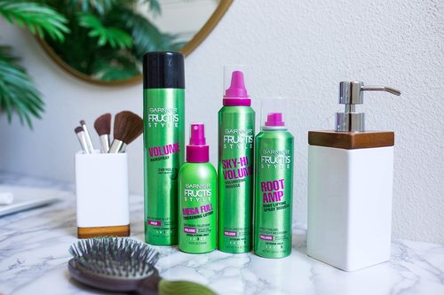 Garnier Fructis Style Sky-Hi Volume Mousse - Volumizing Hair Product, 6.4 oz for Full Body