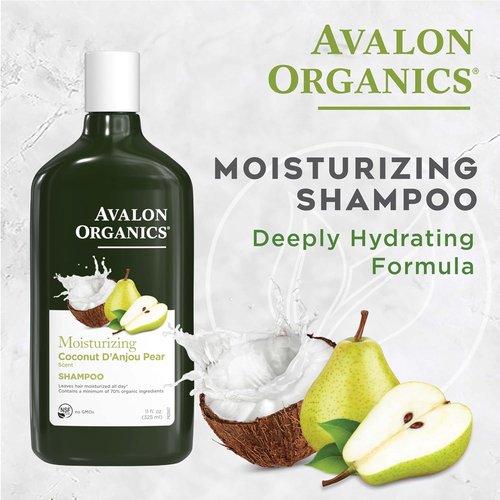 Avalon Organics Coconut Pear Shampoo - All-Natural Formula for Healthy Hair | 11 Fl Oz
