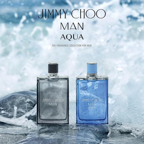 JIMMY CHOO - Man Aqua Eau de Toilette - Refreshing Men's Fragrance with Grapefruit & Clary Sage - 3.3 oz