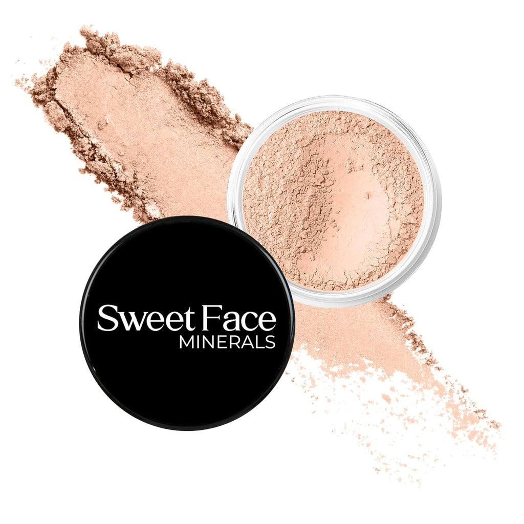 SweetFace Minerals Innocence Shade Blush - Peachy Pink Waterproof Matte Finish for a Radiant Glow (5g)