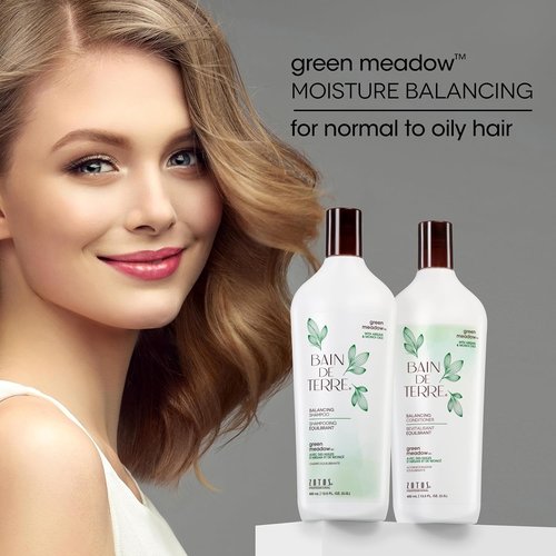 Bain de Terre Green Meadow Conditioner - Gentle Moisture Balance for Soft, Silky Hair | Vegan & Paraben-Free (2 Sizes)