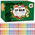 AZEN 60 Pack Lip Balm, Natural Lip Balm Bulk, Lip Care Product, Moisturizing Lip Balms for dry cracked lips, Valentines Gifts Easter Basket Stuffers - 10 Flavors