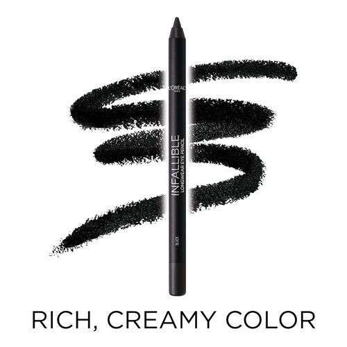 L'Oreal Paris Infallible Pro-Last Pencil Eyeliner - Waterproof & Smudge-Resistant, Black, 0.042 oz.
