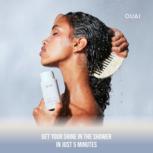 OUAI Hair Gloss - In-Shower Treatment for Shiny Hair & Frizz Control - Infused with Hyaluronic Acid (6 Oz)