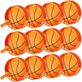 Reginary 12 Pcs Basketball Clear Makeup Bag Cosmetic Snack Bag with Zipper Handle Strap Waterproof Travel Vacation Toiletries Accessories for Friends Women Basketball 2026 Senior Night Team Gift