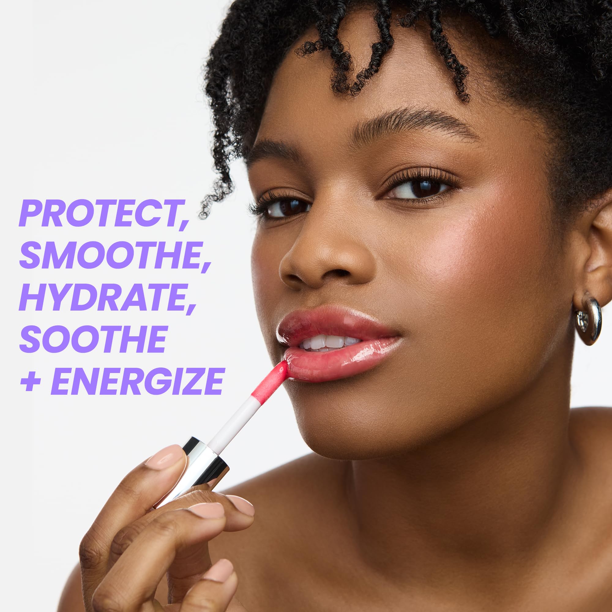 Wonderskin Lip Oil Rehab Serum - Tinted Lip Oil for Women, Hydrating, Moisturizing, and Non-Sticky Red Tint Serum for Dry Lips (Amour)