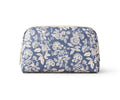 RIFLE PAPER CO. Large Cosmetic Pouch | Store Small Accessories, Gold Zipper, Printed in Full Color with Stylized Pattern and Foil Stamped Logo, Wipe Clean (10" L × 4.25" W × 7" H), English Rose